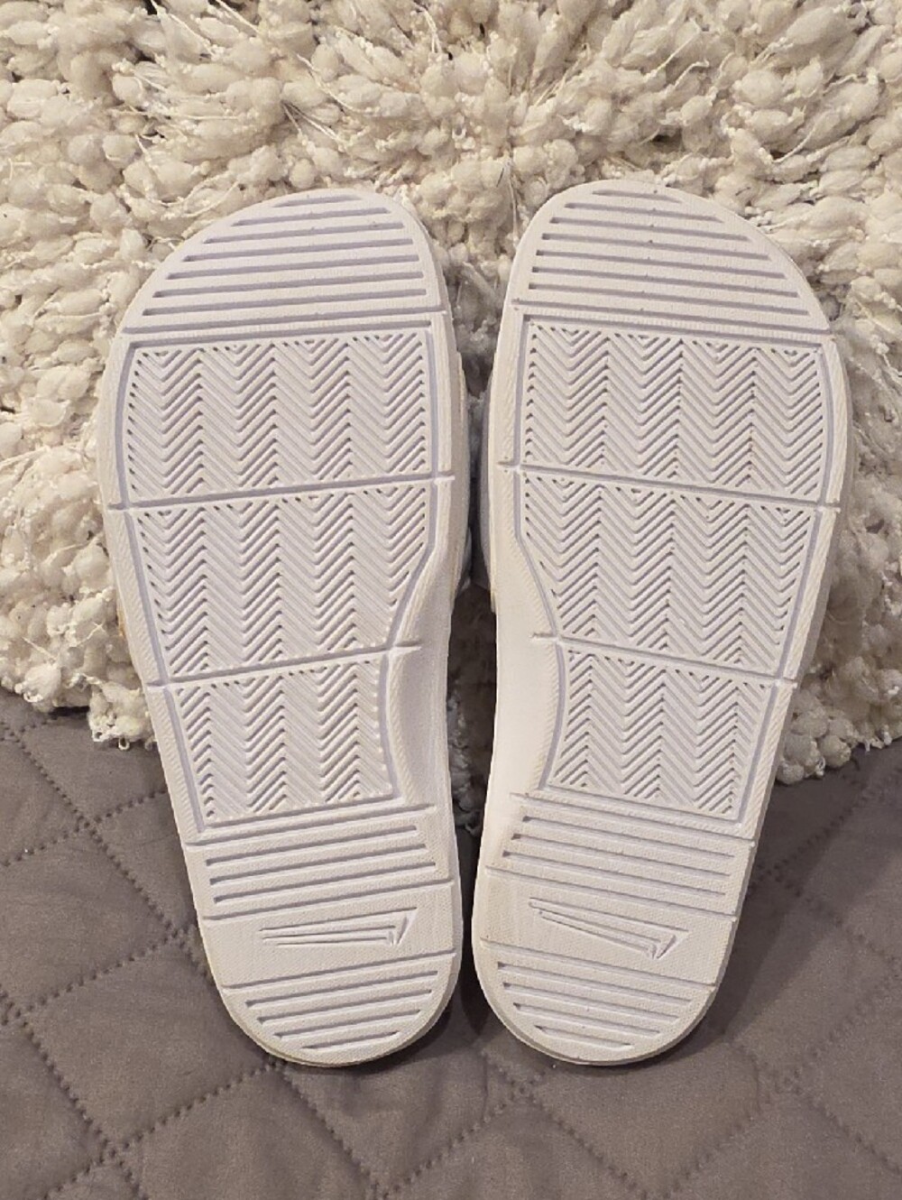 Copper Infused White Slide Sandals with Amber Footbed - Women - Picture 7 of 15